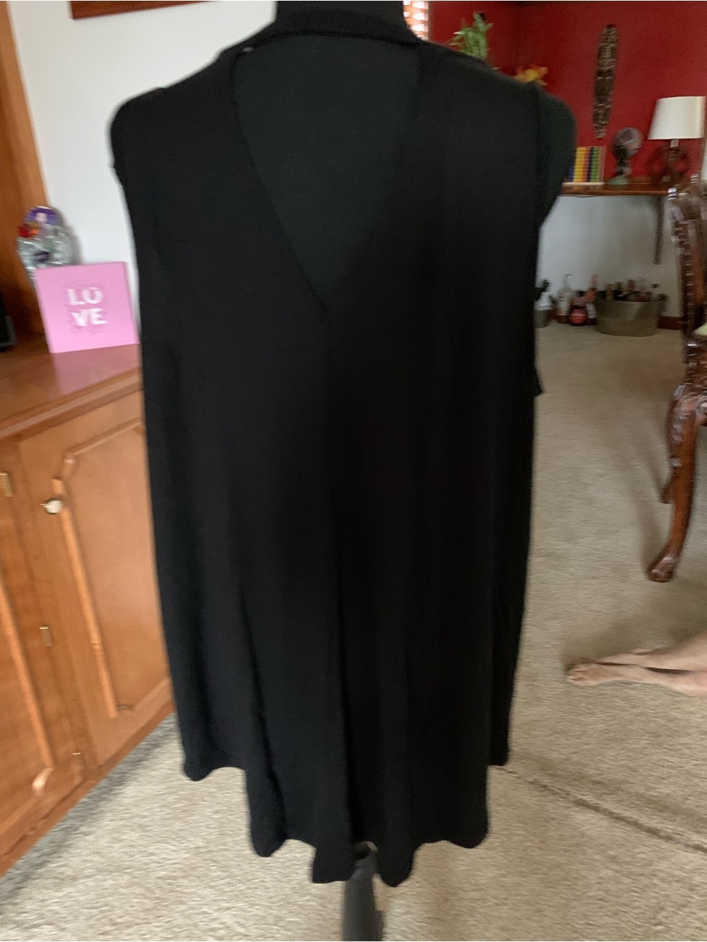 Livi Active Black Sleeveless V-Neck Tunic